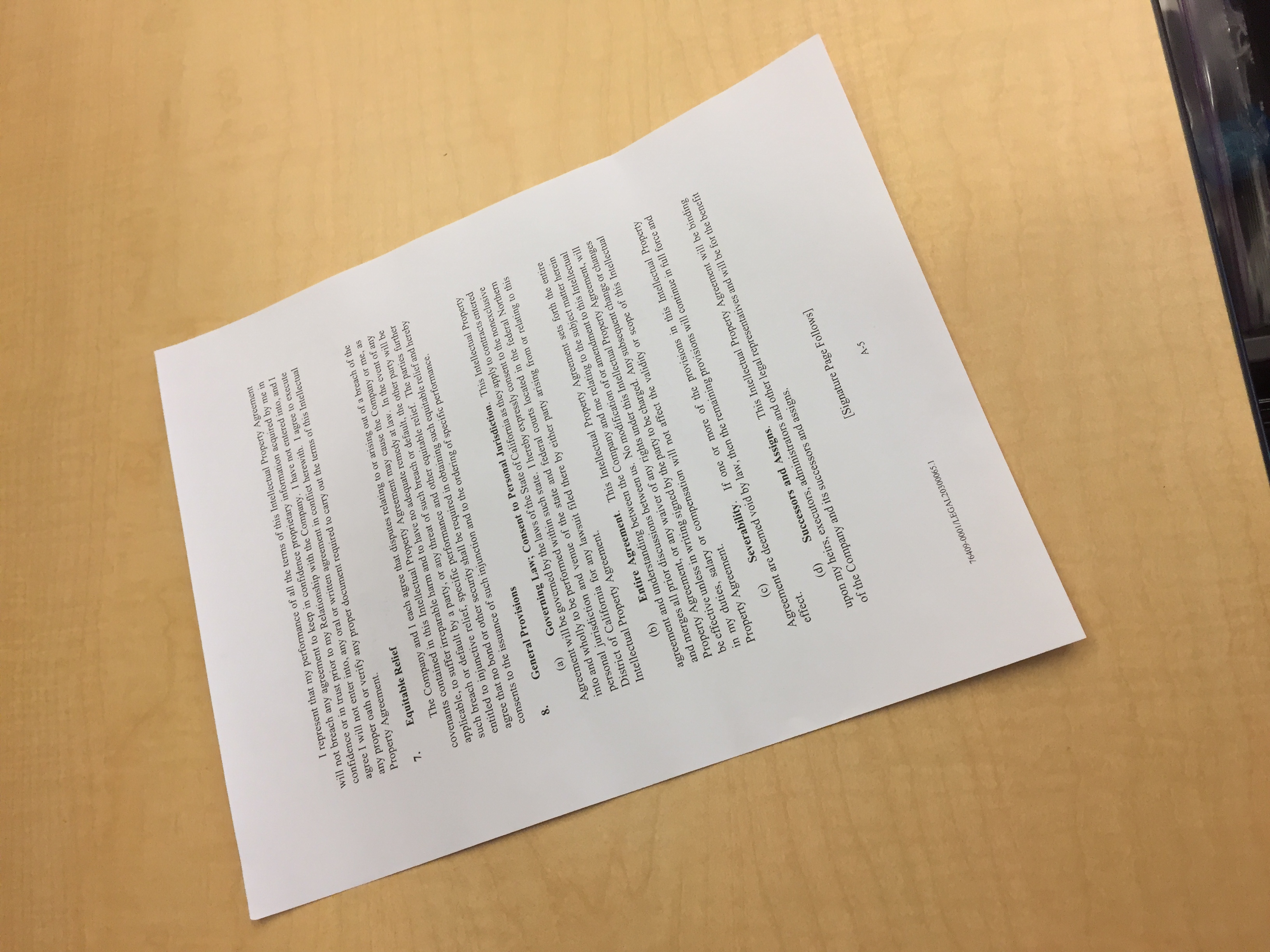 机上の斜め配置文書 - 台形選択