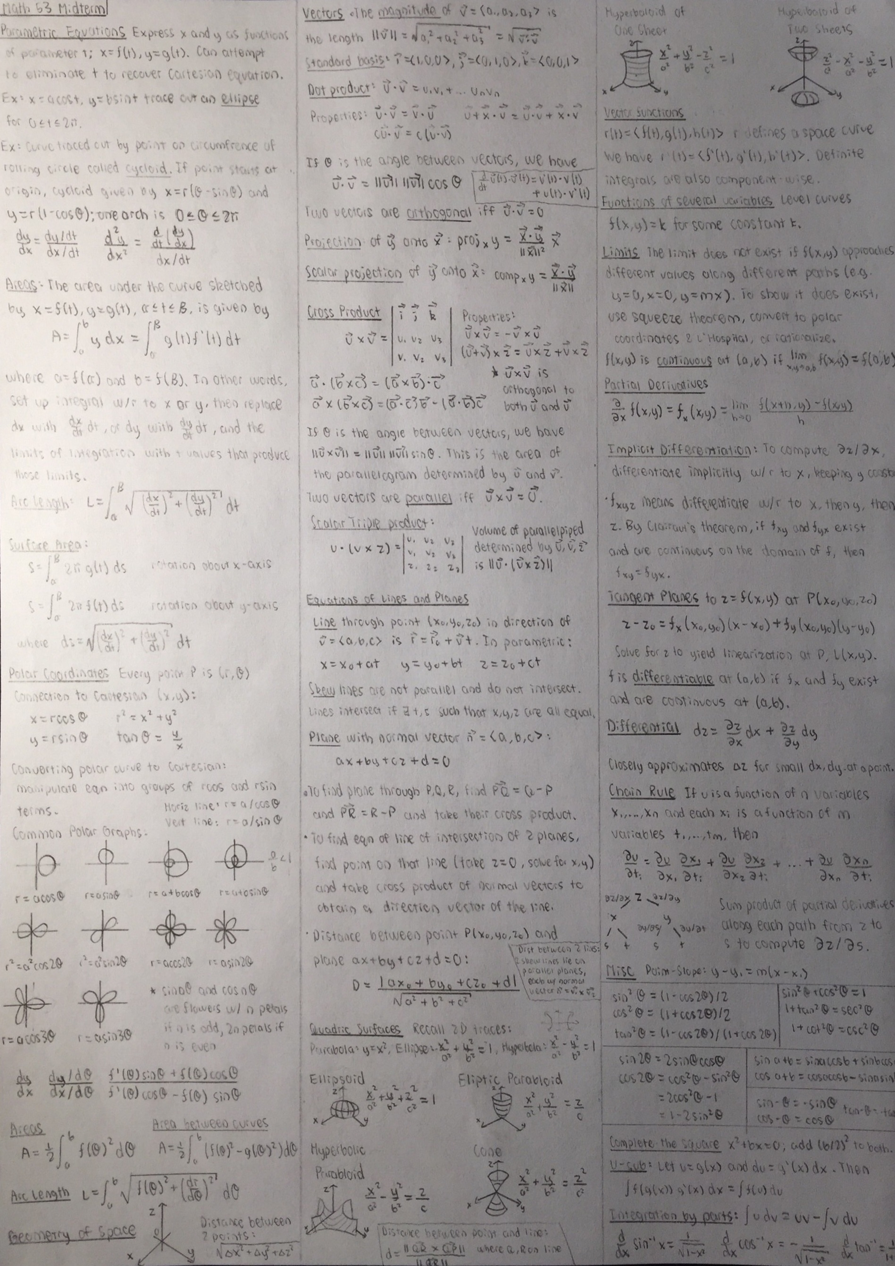 手書き数式の低コントラスト紙 - くっきり